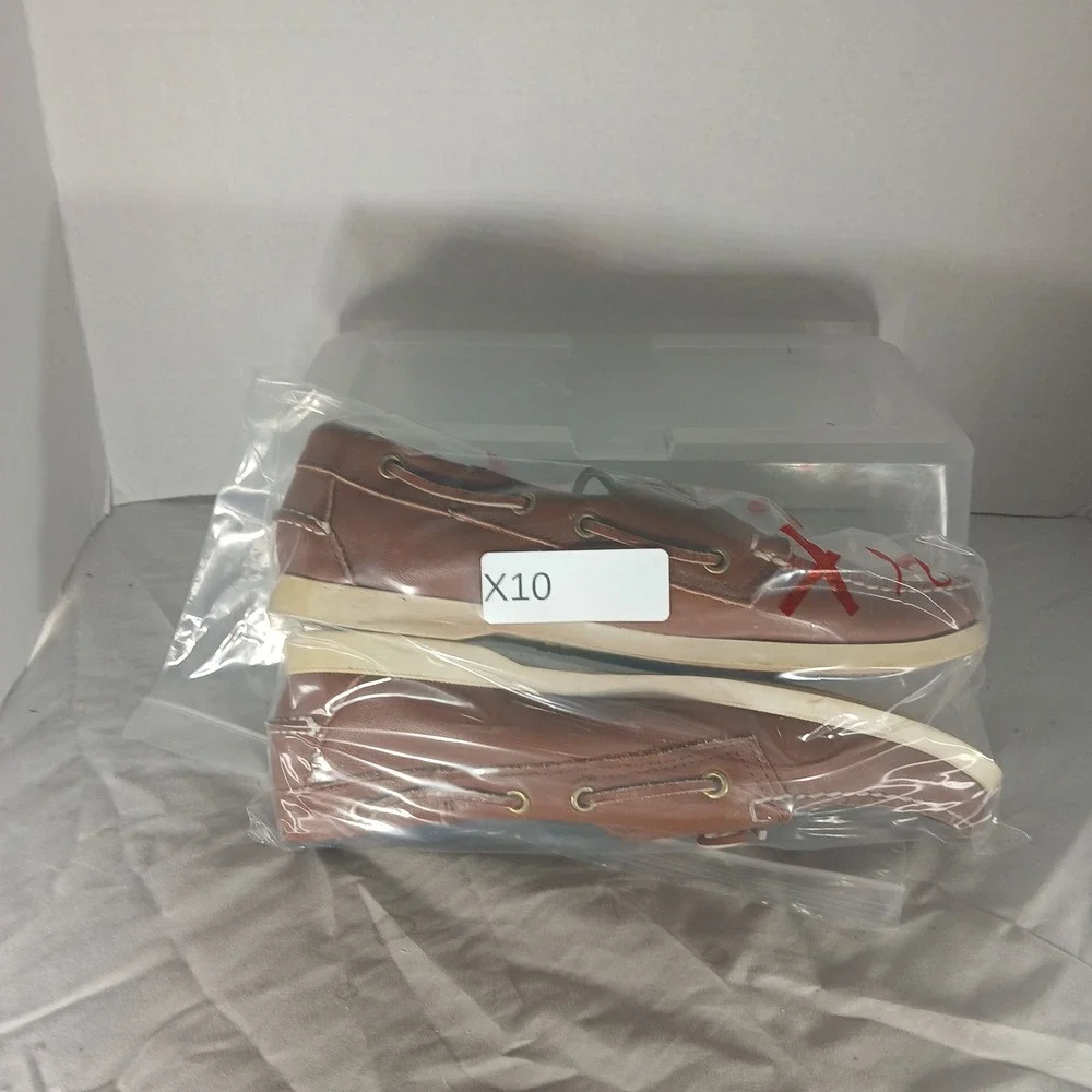 Sebago Docksides Mens 9M Brown Leather Boat‎ Shoes Made in USA 8727165